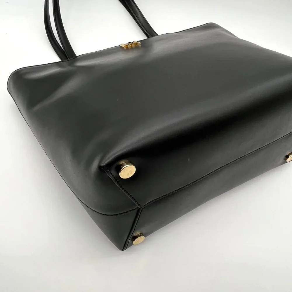 Michael Kors Black Leather Mott Tote Bag - Picture 5 of 11